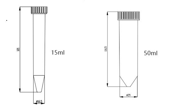Características del producto del tubo de centrífuga cónica de alta velocidad de 15mL 50mL