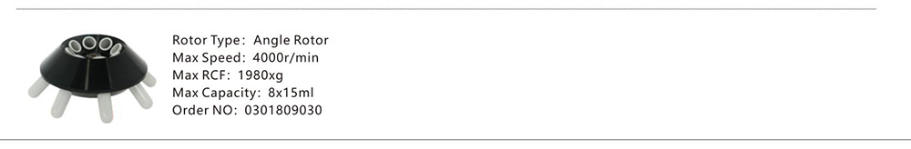 Parámetro del rotor de la centrifugadora TD4 de la centrifugadora de poca velocidad de TD4 8x15mL CGF para la odontología